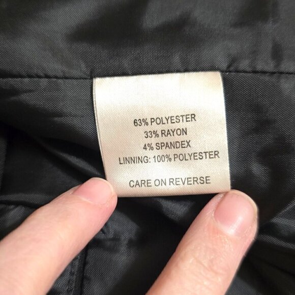 Calvin Klein Luxe Stretch 2 Button Notch Lapel Long Sleeve Blazer Sz 6 - Picture 6 of 8